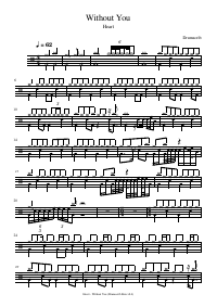 Drum score: Heart - Without You