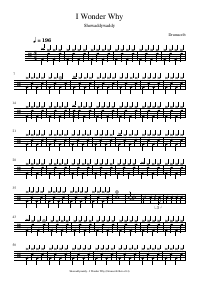 Drum score: Showaddywaddy - I Wonder Why
