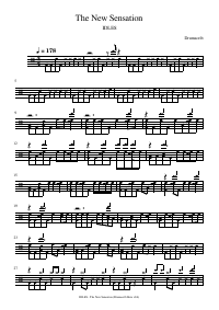Drum score: IDLES - The New Sensation
