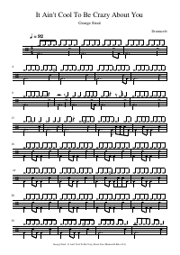 Drum score: George Strait - It Ain't Cool To Be Crazy About You