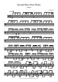 Drum score: Skinlab - Second Skin (New Flesh)