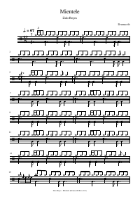 Drum score: Zalo Reyes - Mientele