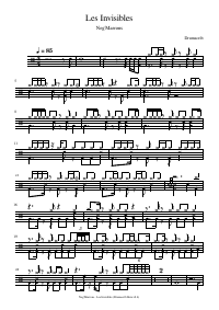 Drum score: Neg'Marrons - Les Invisibles