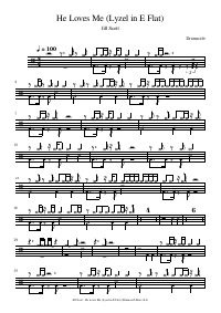 Drum score: Jill Scott - He Loves Me (Lyzel in E Flat)