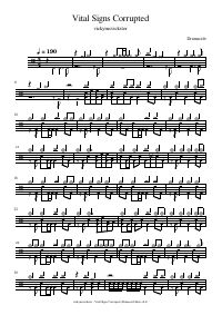 Drum score: vickymcvickster - Vital Signs Corrupted