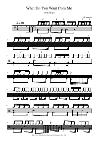 Drum score: Pink Floyd - What Do You Want from Me