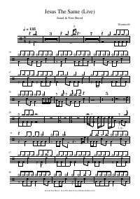 Drum score: Israel & New Breed - Jesus The Same (Live)