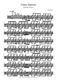 Drum score: Demonic Sweaters - Cutlass Supreme