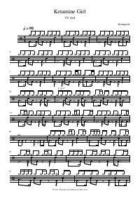 Drum score: TV Girl - Ketamine Girl