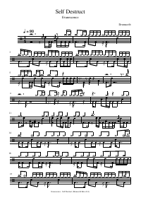 Drum score: Evanescence - Self Destruct