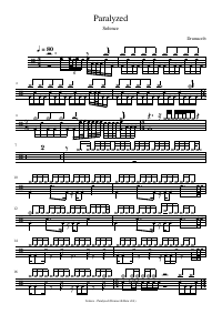 Drum score: Solence - Paralyzed