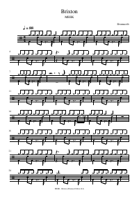 Drum score: MEEK - Brixton