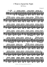 Drum score: Bill Withers - I Want to Spend the Night