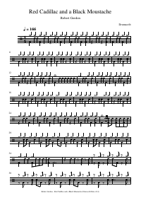 Drum score: Robert Gordon - Red Cadillac and a Black Moustache