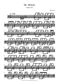 Drum score: Natalie Cole - Mr. Melody