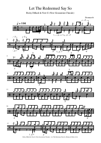 Drum score: Ricky Dillard & New G (New Generation Chorale) - Let The Redeemed Say So