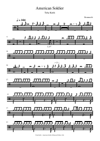Drum score: Toby Keith - American Soldier