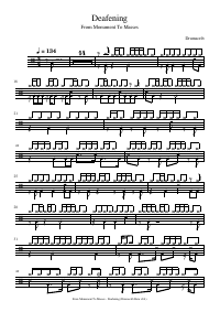 Drum score: From Monument To Masses - Deafening