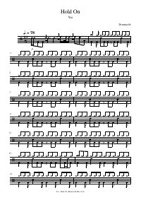 Drum score: Yes - Hold On