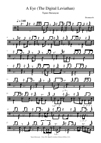 Drum score: Tigran Hamasyan - A Eye (The Digital Leviathan)