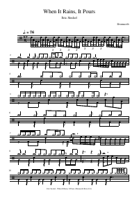 Drum score: Eric Steckel - When It Rains, It Pours