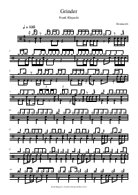 Drum score: Frank Klepacki - Grinder