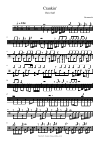 Drum score: Chris Staff - Crankin'
