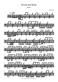 Drum score: Bonfire - Sword and Stone