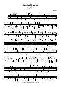 Drum score: Finley Quaye - Sunday Shining