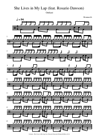 Drum score: Outkast - She Lives in My Lap (feat. Rosario Dawson)