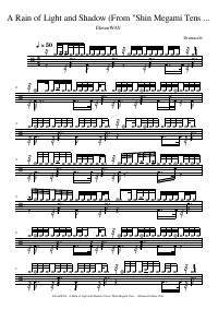 Drum score: ElevenWAV - A Rain of Light and Shadow (From "Shin Megami Tensei V")