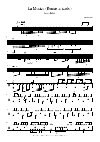 Partitura de batería: Mocedades - La Musica (Remasterizado)