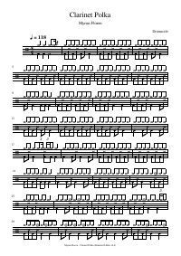 Drum score: Myron Floren - Clarinet Polka