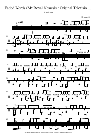 Drum score: An da eun - Faded Words (My Royal Nemesis : Original Television Soundtrack)