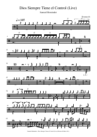 Drum score: Samuel Hernández - Dios Siempre Tiene el Control (Live)