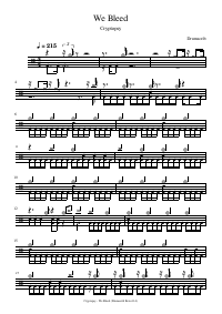 Drum score: Cryptopsy - We Bleed