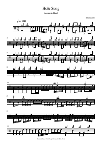 Drum score: Insomnia Band - Hole Song