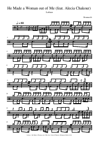 Drum score: Lettuce - He Made a Woman out of Me (feat. Alecia Chakour)