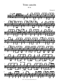 Drum score: El Tri - Triste canción