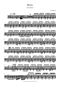 Drum score: Vasco Rossi - Brava