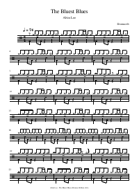 Drum score: Alvin Lee - The Bluest Blues