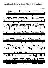 Drum score: Counting Crows - Accidentally In Love (From "Shrek 2" Soundtrack)