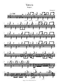 Drum score: Boppers - Yatra ta