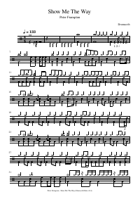 Drum score: Peter Frampton - Show Me The Way