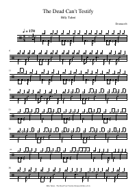 Drum score: Billy Talent - The Dead Can't Testify