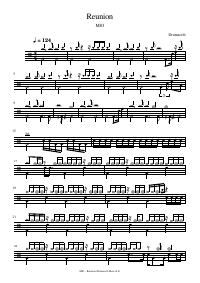Drum score: M83 - Reunion