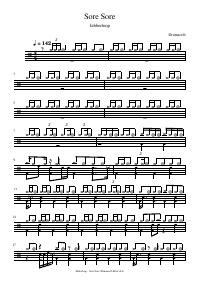 Drum score: Jabberloop - Sore Sore