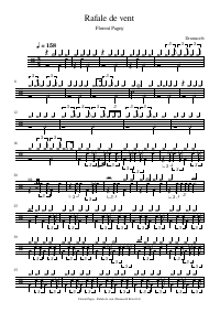 Drum score: Florent Pagny - Rafale de vent