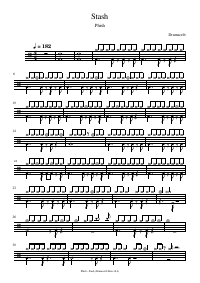 Drum score: Phish - Stash