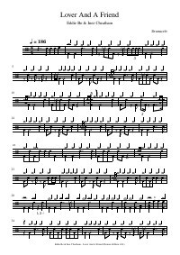 Drum score: Eddie Bo & Inez Cheatham - Lover And A Friend